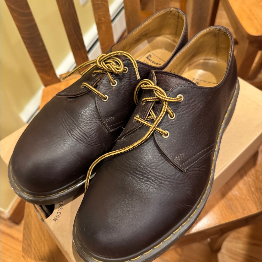 Dr. Martens For Life Brown Leather Oxford Shoes
